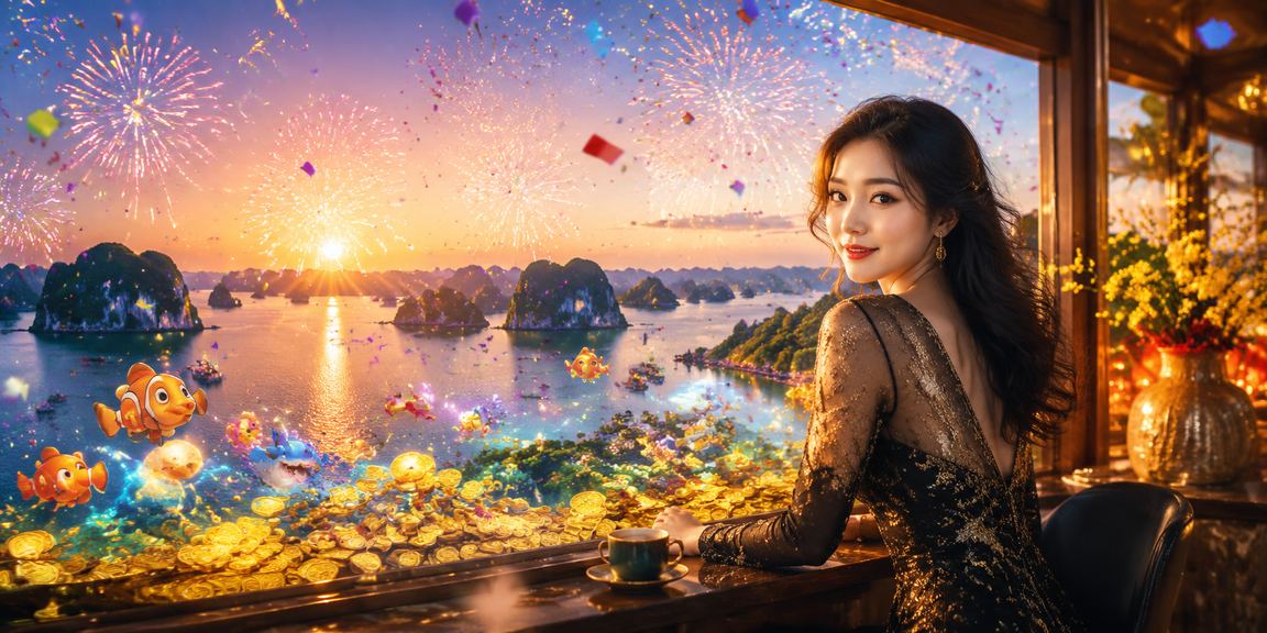 Vịnh Hạ Long và cà phê minh họa thao tác thanh toán casino bằng VND