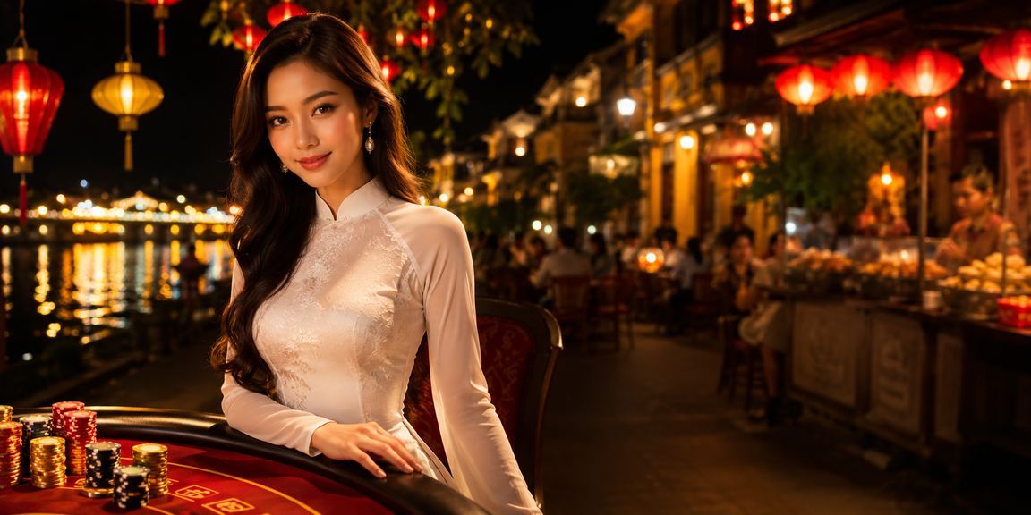 Hội An và áo dài minh họa không gian casino giải trí cho mobile