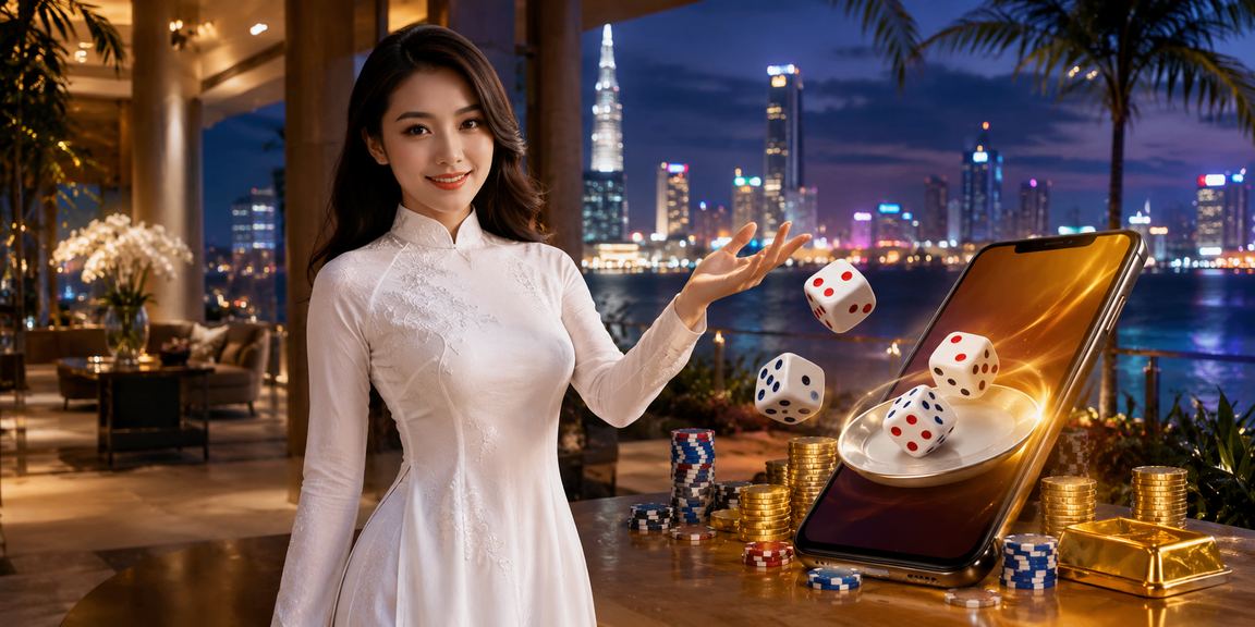 Sài Gòn với xúc xắc tài xỉu minh họa bảo mật giao dịch giải trí